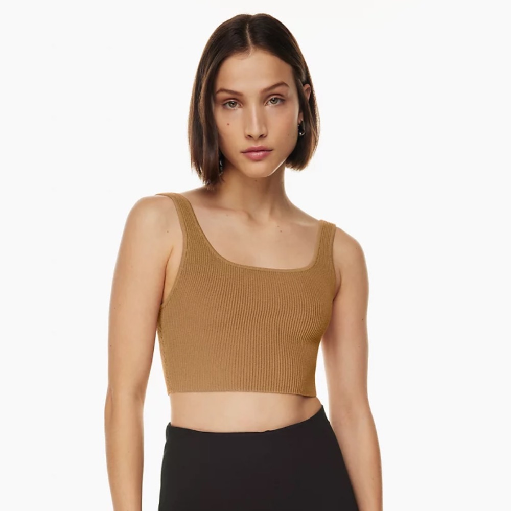 Aritzia Babaton sculpt knit square neck tank
